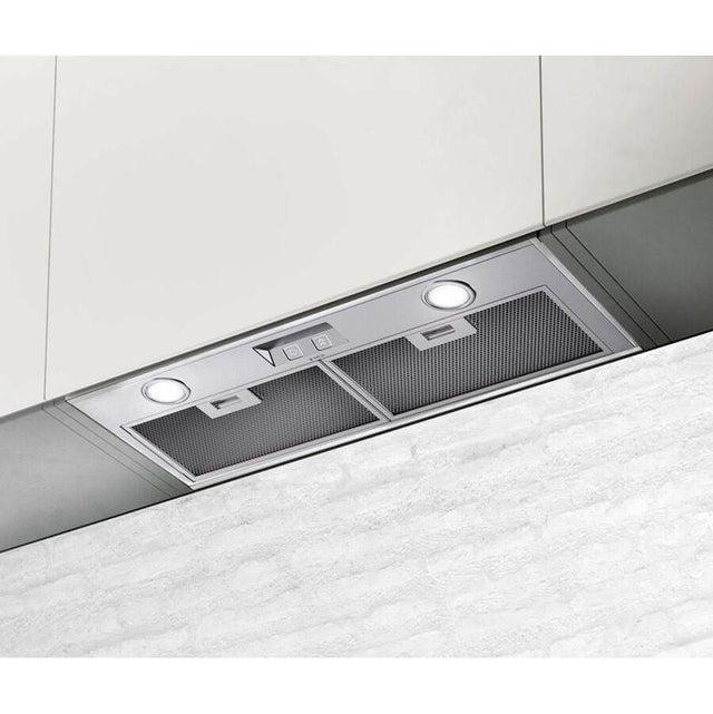 Elica - Asti 28 1/4'' W x 10 3/4'' D x 9 1/2'' H, 400 CFM, Stainless; 4 Speed Electronic Touch  Button Controls; CFM Reduction System