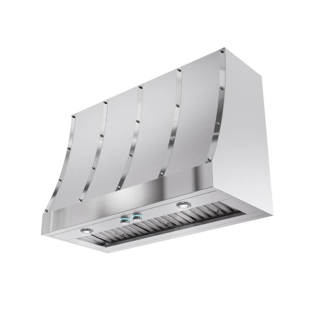 Elica - Catania 36'' wide x 34'' tall x 22  1/8'' deep, SS, Mirror Stainless Rim/ 4 bands/ rivets - MUST ORDER ETR634SS OR ETR134S1