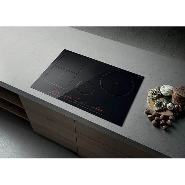 Elica - Golden - Electronic Black Glass Touch Control, 9 Temperature Levels, 4 Burner With Bridge.  Stream Automatic Hood Function Technology...