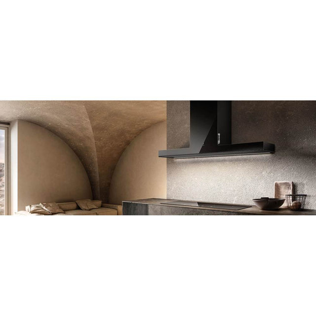 Elica - Haiku Wall Mount Range Hood - Ultra Transparent Black Glass