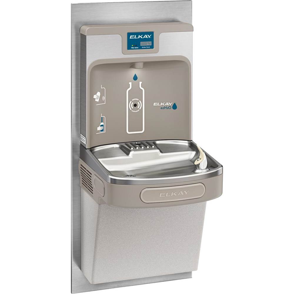 Stainless Steel Back Panel for Single EZ Bottle Filling Station
