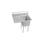 Elkay - 1 Compartment Sink, 39X30 OA, 18X24 Bowl, 14 Deep, Left 18'' DB, SS Legs, 16 GA 300 Series SS, NSF - No.4 Finish