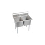 Elkay - 2 Compartment Sink, 43X24 OA, 18X18 Bowl, 12 Deep, No DBs, SS Legs, 16 GA 300 Series SS, NSF - No.4 Finish