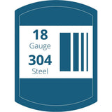 18 Gauge Stainless Steel 22'' x 19.5'' x 7.5'' Single Bowl Drop-in Sink