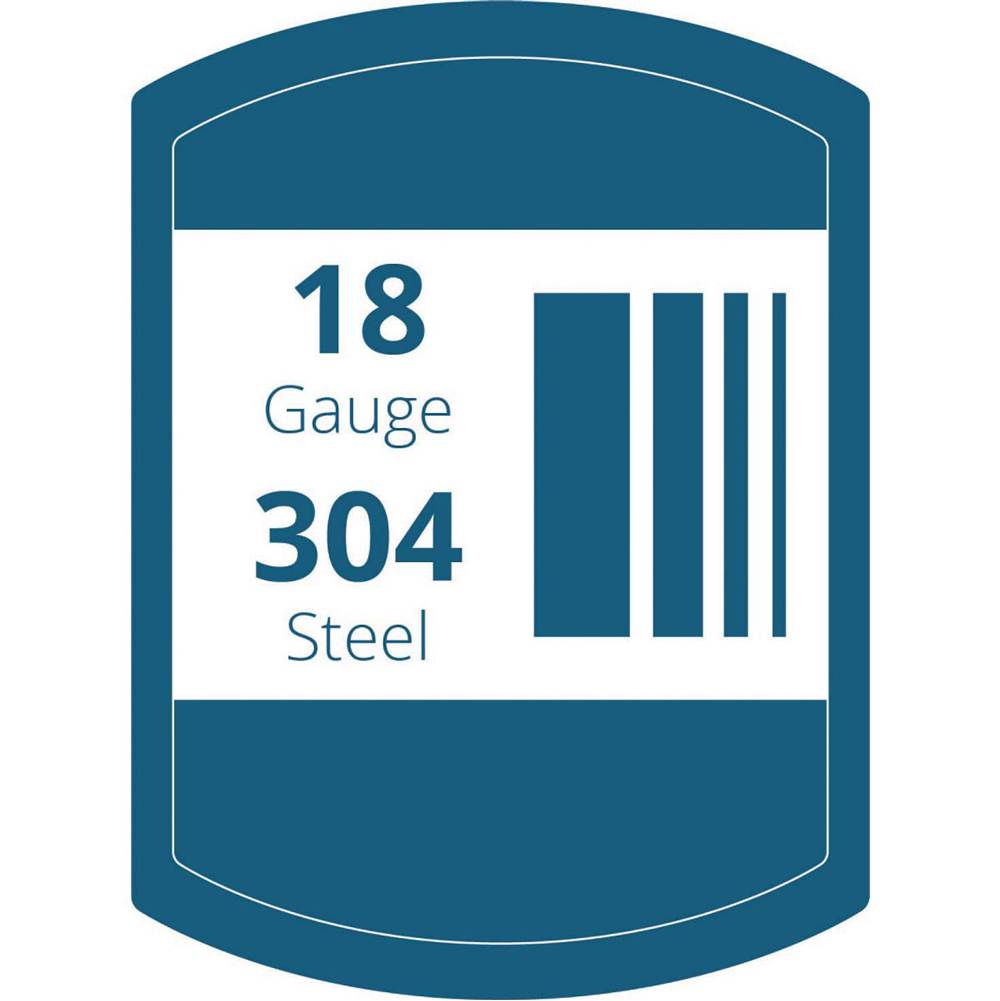 18 Gauge Stainless Steel 33'' x 19.5'' x 5'' Double Bowl Drop-in Kitchen Sink
