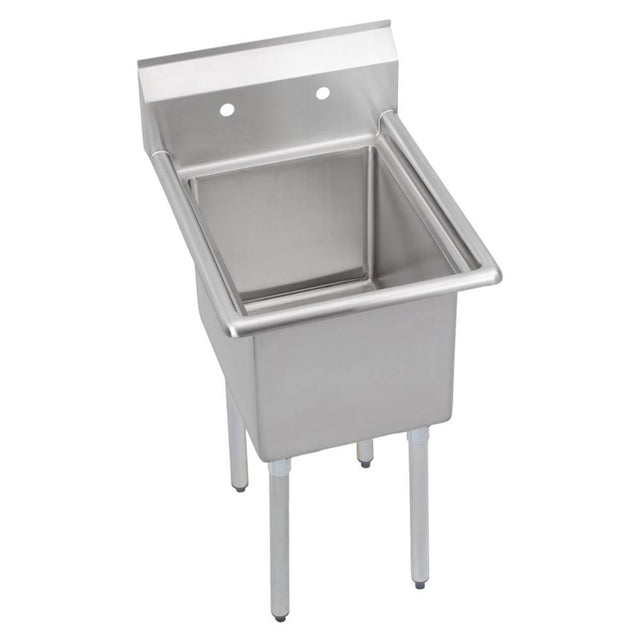 Elkay - 1 Compartment Sink, 23X24 OA, 18X18 Bowl, 12 Deep, No DBs, SS Legs, 16 GA 300 Series SS, NSF - No.4 Finish