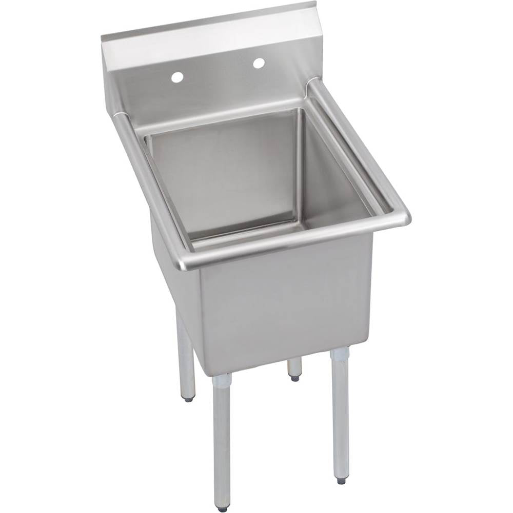 Elkay - 1 Compartment Sink, 23X30 OA, 18X24 Bowl, 12 Deep, No DBs, SS Legs, 16 GA 300 Series SS, NSF - No.4 Finish