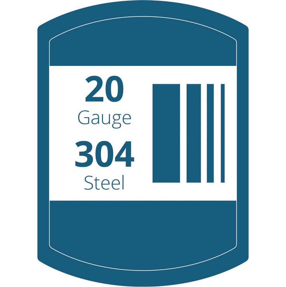 20 Gauge Stainless Steel 19.5'' x 19'' x 5.5'' Single Bowl Drop-in Kitchen Sink