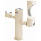 Elkay - Halsey Taylor Endura II Outdoor HydroBoost Bottle Filling Station, Tri-Level Pedestal Non-Filtered Non-Refrigerated FR, Beige - Beige