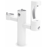 Elkay - Halsey Taylor Endura II Outdoor HydroBoost Bottle Filling Station, Tri-Level Pedestal Non-Filtered Non-Refrigerated FR, White - White