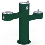 Elkay - Halsey Taylor Endura II Tubular Outdoor Fountain, Tri-Level Pedestal Non-Filtered Non-Refrigerated, Evergreen - Evergreen
