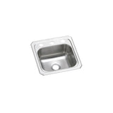 Elkay - 20 Gauge Stainless Steel 15'' x 15'' x 6.125'' Single Bowl Drop-in Bar/Prep Sink - Brushed Satin