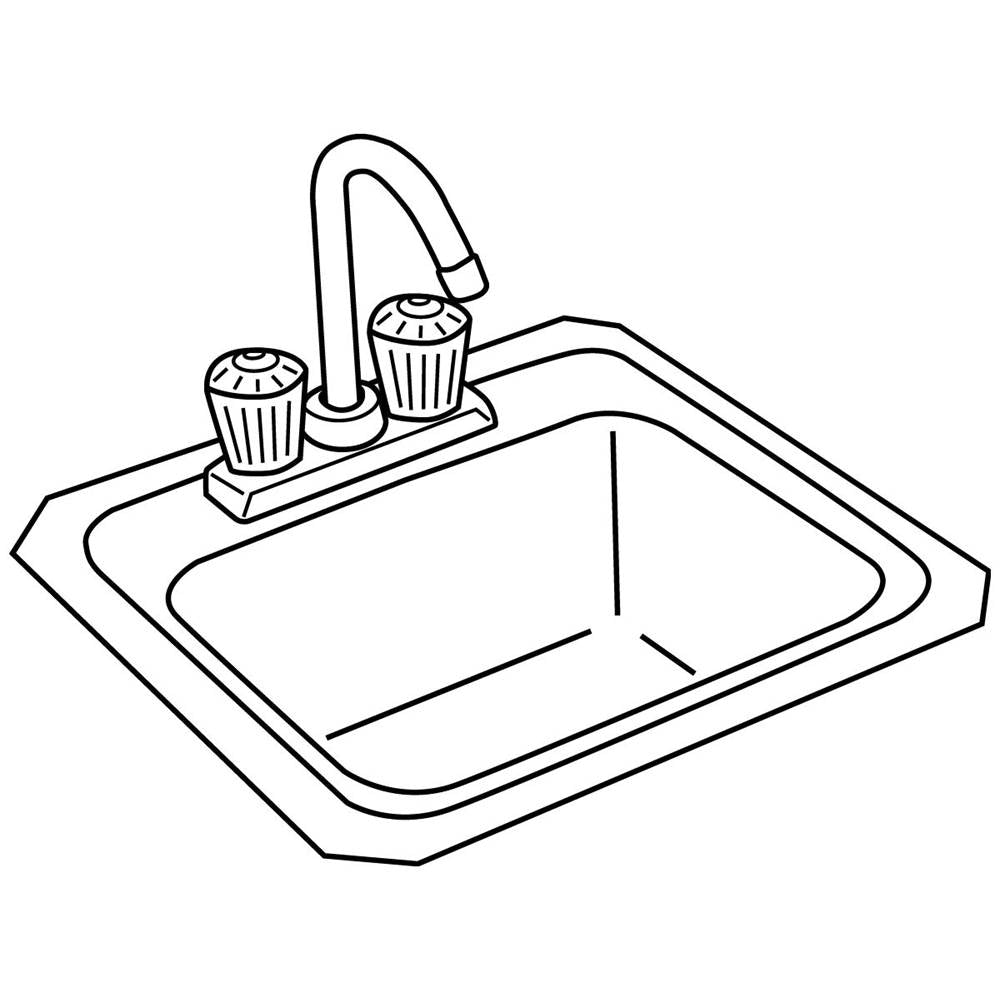 20 Gauge Stainless Steel 15'' x 15'' x 6.125'' Single Bowl Drop-in Bar/Prep Sink Kit