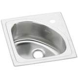 Elkay - 18 Gauge Stainless Steel 15'' x 15'' x 6.53125'' Single Bowl Drop-in Bar/Prep Sink - Lustrous Satin