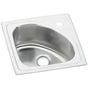 Elkay - 18 Gauge Stainless Steel 15'' x 15'' x 6.53125'' Single Bowl Drop-in Bar/Prep Sink - Lustrous Satin
