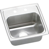 Elkay - 18 Gauge Stainless Steel 15'' x 15'' x 7.125'' Single Bowl Top Mount Bar/Prep Sink - Lustertone