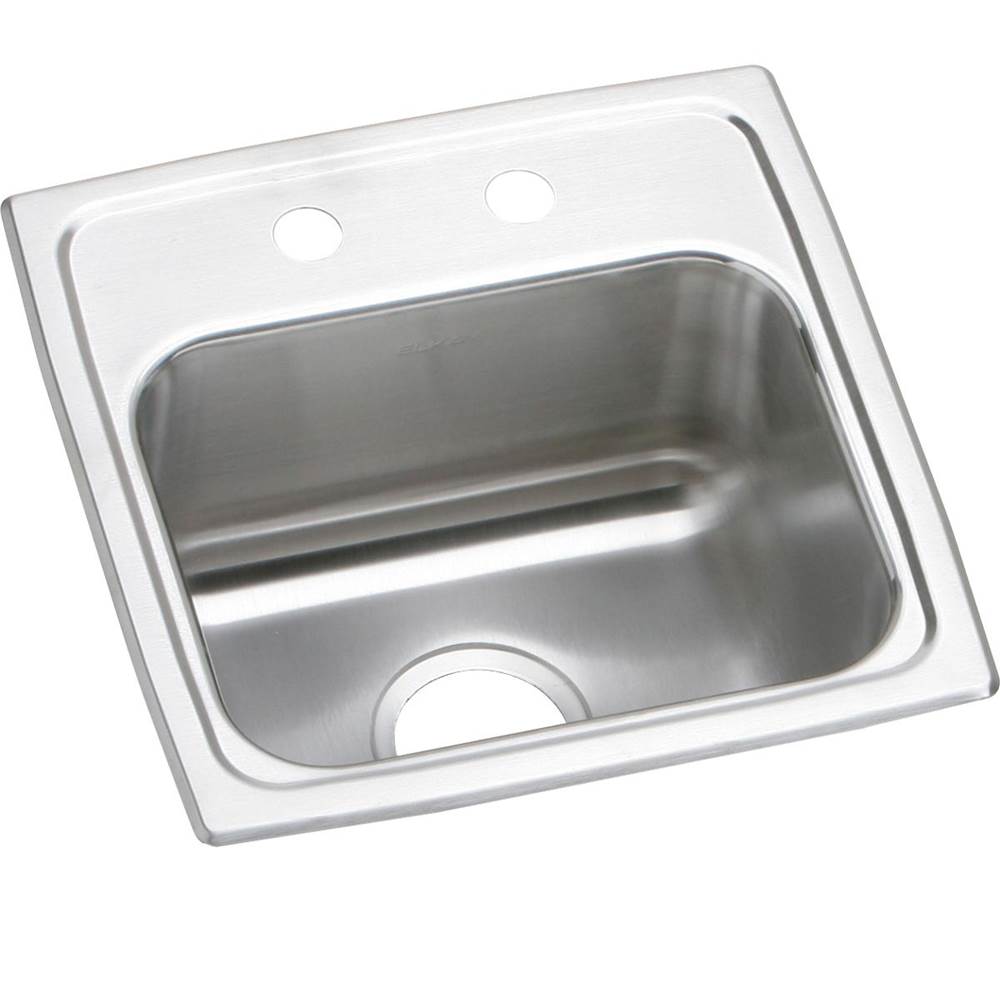 Elkay - 18 Gauge Stainless Steel 15'' x 15'' x 7.125'' Single Bowl Drop-in Bar/Prep Sink - Lustrous Satin