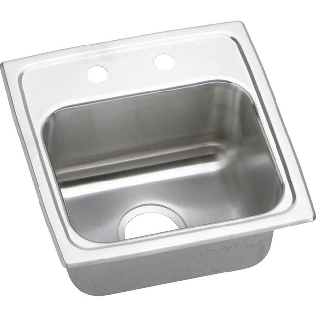 Elkay - 18 Gauge Stainless Steel 15'' x 15'' x 7.125'' Single Bowl Top Mount Bar/Prep Sink - Lustrous Satin