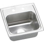Elkay - 18 Gauge Stainless Steel 15'' x 15'' x 7.125'' Single Bowl Top Mount Bar/Prep Sink - Lustrous Satin