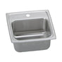 Elkay - 18 Gauge Stainless Steel 15'' x 15'' x 6.125'' Single Bowl Top Mount Bar/Prep Sink - Lustertone