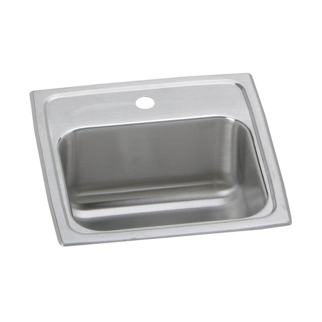 Elkay - 18 Gauge Stainless Steel 15'' x 15'' x 7.125'' Single Bowl Drop-in Bar/Prep Sink - Lustrous Satin