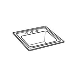 18 Gauge Stainless Steel 15'' x 15'' x 6.125'' Single Bowl Top Mount Bar/Prep Sink