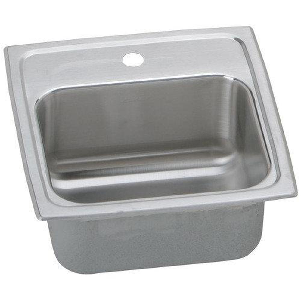 Elkay - Used for Common Rtg - Replaced with BLR15160; 18 Gauge Stainless Steel 15'' x 15'' x 7.125'' Single Bowl Drop-in Bar/Prep Sink - Lustrous Satin
