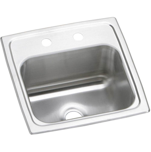 Elkay - 20 Gauge Stainless Steel 15'' x 15'' x 6.125'' Single Bowl Drop-in Bar/Prep Sink - Brushed Satin