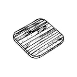 Hardwood 12-7/8'' x 10-1/8'' x 1'' Cutting Board