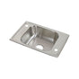 Elkay - 20 Gauge Stainless Steel 25'' x 17'' x 6.875'' Single Bowl Drop-in Sink - Brushed Satin