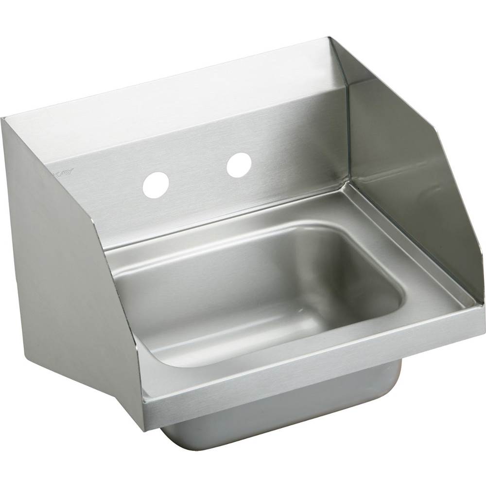 Elkay - STAINLESS STEEL HAND SINK W/ SIDE SPLASHES - Buffed Satin