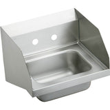 Elkay - STAINLESS STEEL HAND SINK W/ SIDE SPLASHES - Buffed Satin
