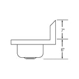 STAINLESS STEEL HAND SINK W/ SIDE SPLASHES