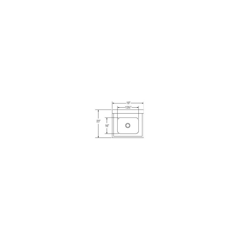 STAINLESS STEEL HAND SINK W/ SIDE SPLASHES
