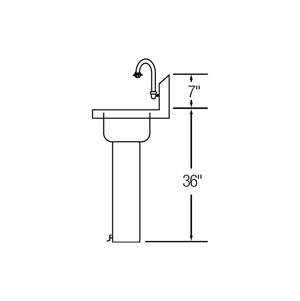 HAND WASH SINK WITH PEDESTAL