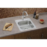 20 Gauge Stainless Steel 17'' x 21.25'' x 6.875'' Single Bowl Drop-in Kitchen Sink