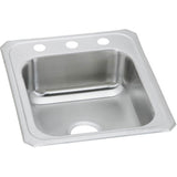 Elkay - 20 Gauge Stainless Steel 17'' x 21.25'' x 6.875'' Single Bowl Drop-in Kitchen Sink - Brushed Satin