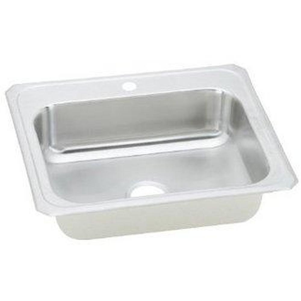 Elkay - 20 Gauge Stainless Steel 17'' x 21.25'' x 6.875'' Single Bowl Drop-in Kitchen Sink