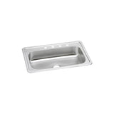 Elkay - 20 Gauge Stainless Steel 33'' x 22'' x 7'' Single Bowl Drop-in Kitchen Sink - Brushed Satin