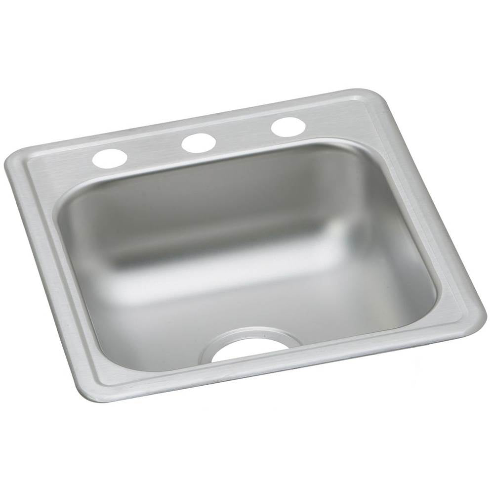 Elkay - 22 Gauge Stainless Steel 17'' x 19'' x 6.1875'' Single Bowl Drop-in Bar/Prep Sink - Satin