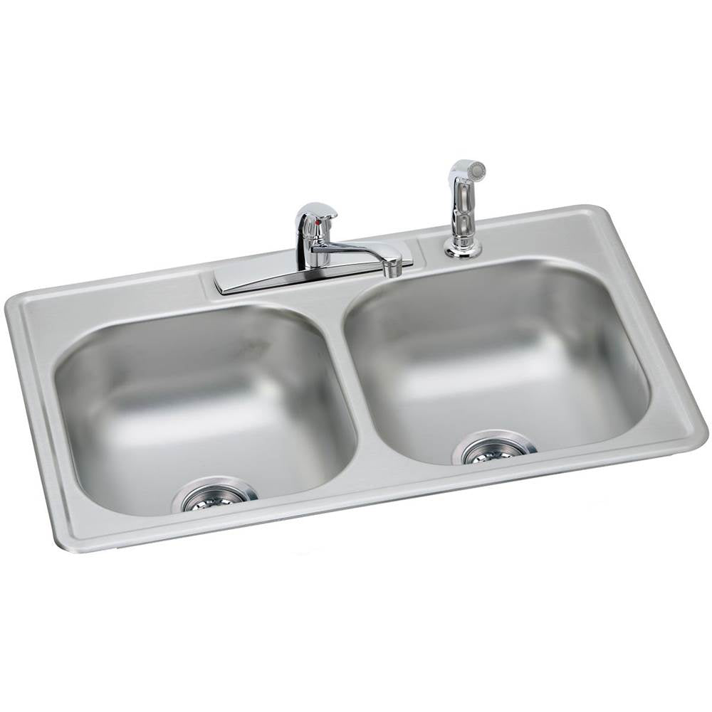 Elkay - DISCONTINUED - USE DD233224 sink, LK2478CR faucet, D1125 drain separately - Satin