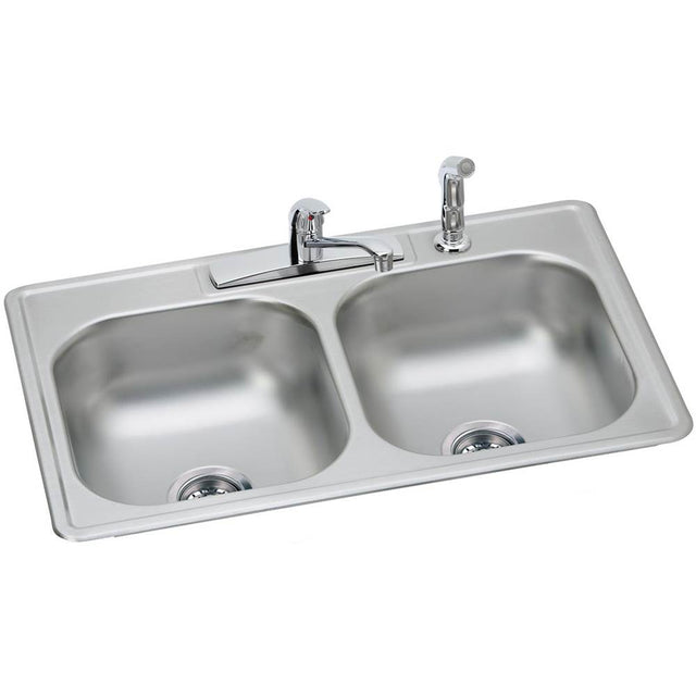 Elkay - DISCONTINUED - USE DD233224 sink, LK2478CR faucet, D1125 drain separately - Satin