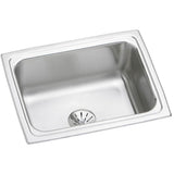 Elkay - 18 Gauge Stainless Steel 25'' x 19.5'' x 10.125'' Single Bowl Drop-in Kitchen Sink Kit - Lustrous Satin