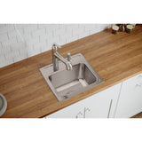 18 Gauge Stainless Steel 17'' x 16'' x 10.125'' Single Bowl Drop-in Kitchen Sink