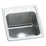 Elkay - 18 Gauge Stainless Steel 17'' x 22'' x 10.125'' Single Bowl Drop-in Kitchen Sink - Lustrous Satin