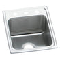 Elkay - 18 Gauge Stainless Steel 15'' x 22'' x 5'' Single Bowl Drop-in Kitchen Sink - Lustrous Satin