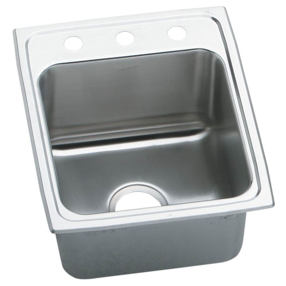 Elkay - 18 Gauge Stainless Steel 17'' x 22'' x 10.125'' Single Bowl Top Mount Kitchen Sink - Lustertone