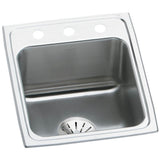 Elkay - Lustertone Classic Stainless Steel 17'' x 22'' x 10-1/8'', Single Bowl Drop-in Sink with Perfect Drain - Lustrous Satin