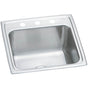 Elkay - 18 Gauge Stainless Steel 19.5'' x 19'' x 10.125'' Single Bowl Drop-in Laundry/Utility Sink - Lustrous Satin