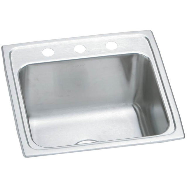 Elkay - 18 Gauge Stainless Steel 19.5'' x 19'' x 10.125'' Single Bowl Drop-in Laundry/Utility Sink - Lustrous Satin